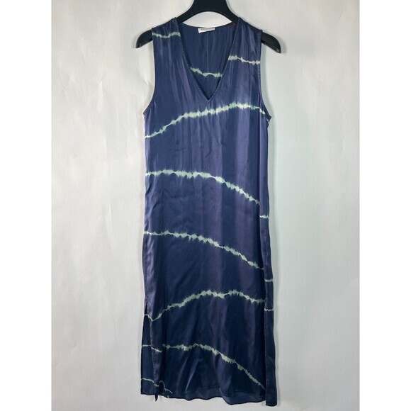 Equipment Femme Silk Maxi Dress Sleeveless Small Tie Dye Boho Hippie Festival - Picture 1 of 7